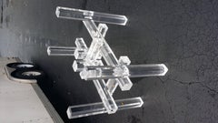 Vintage Lucite Skyscraper Column Geometric Dining Table or Desk Base