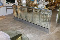 Ello Six-Door Mirrored Chrome Credenza