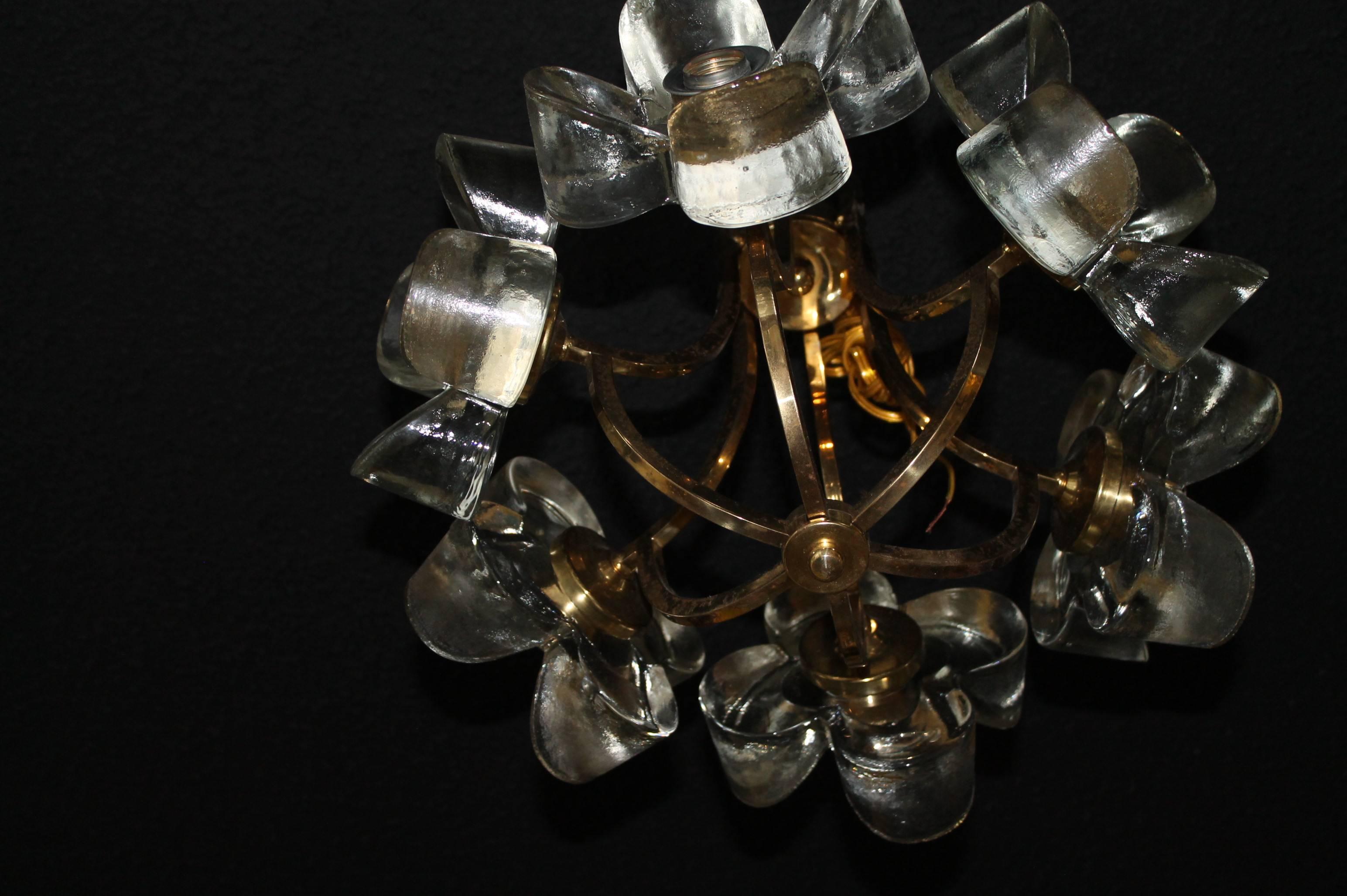 murano glass flower chandelier