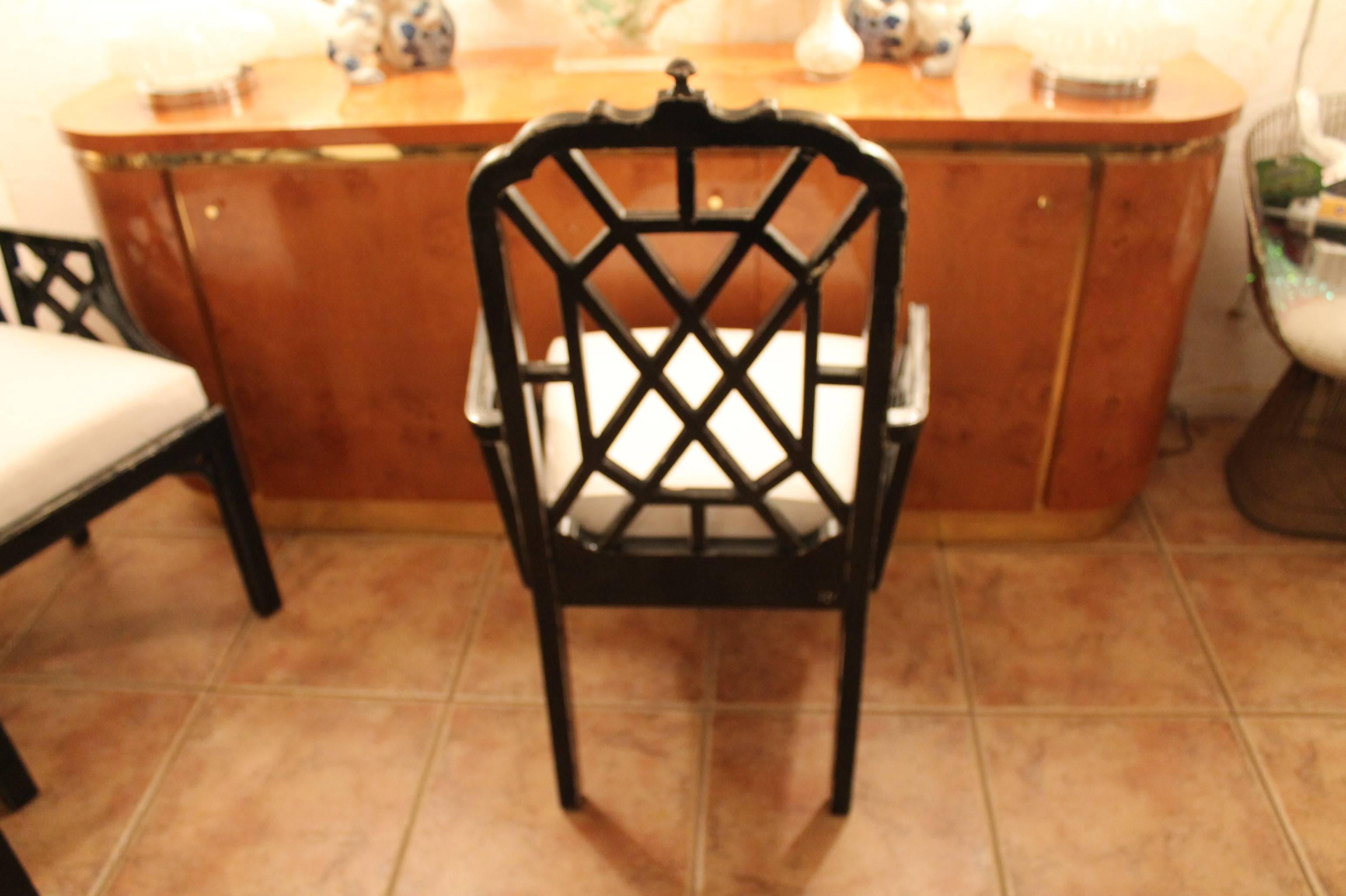 vintage chinese chippendale chairs