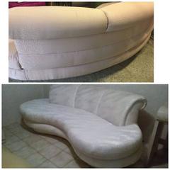 Pair or Single Vintage Adrian Pearsall Kidney Cloud Curved Sofas