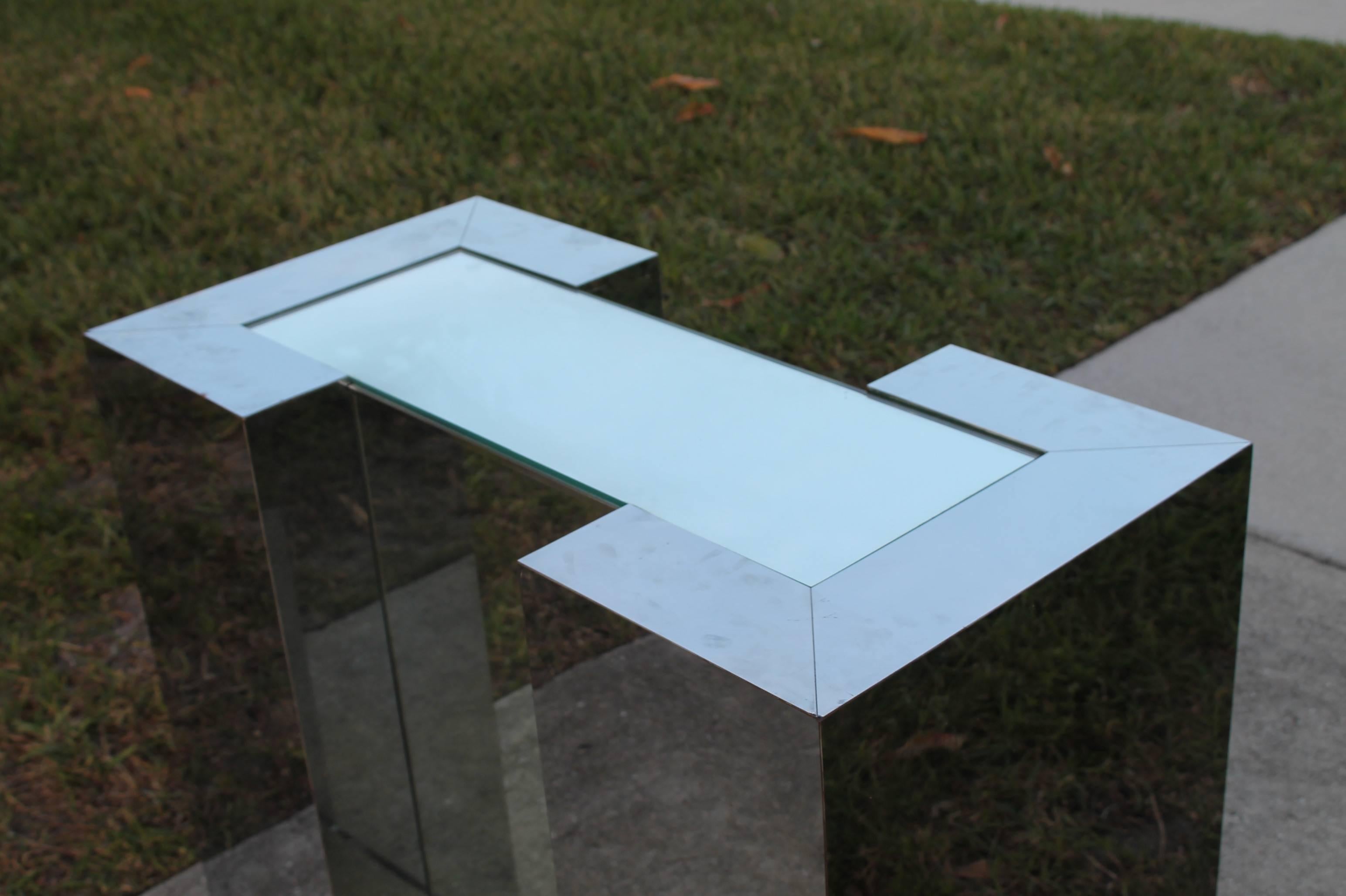mirrored dining table base
