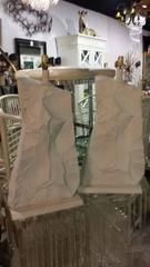 Monumental Pair of Rock Stone Table Lamps Sirmos Style Vintage Mid Century Mod