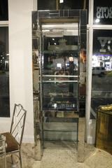 Paul Evans Signed Cityscape Chrome Etagere Shelf Mid-Century Modern Patchwork