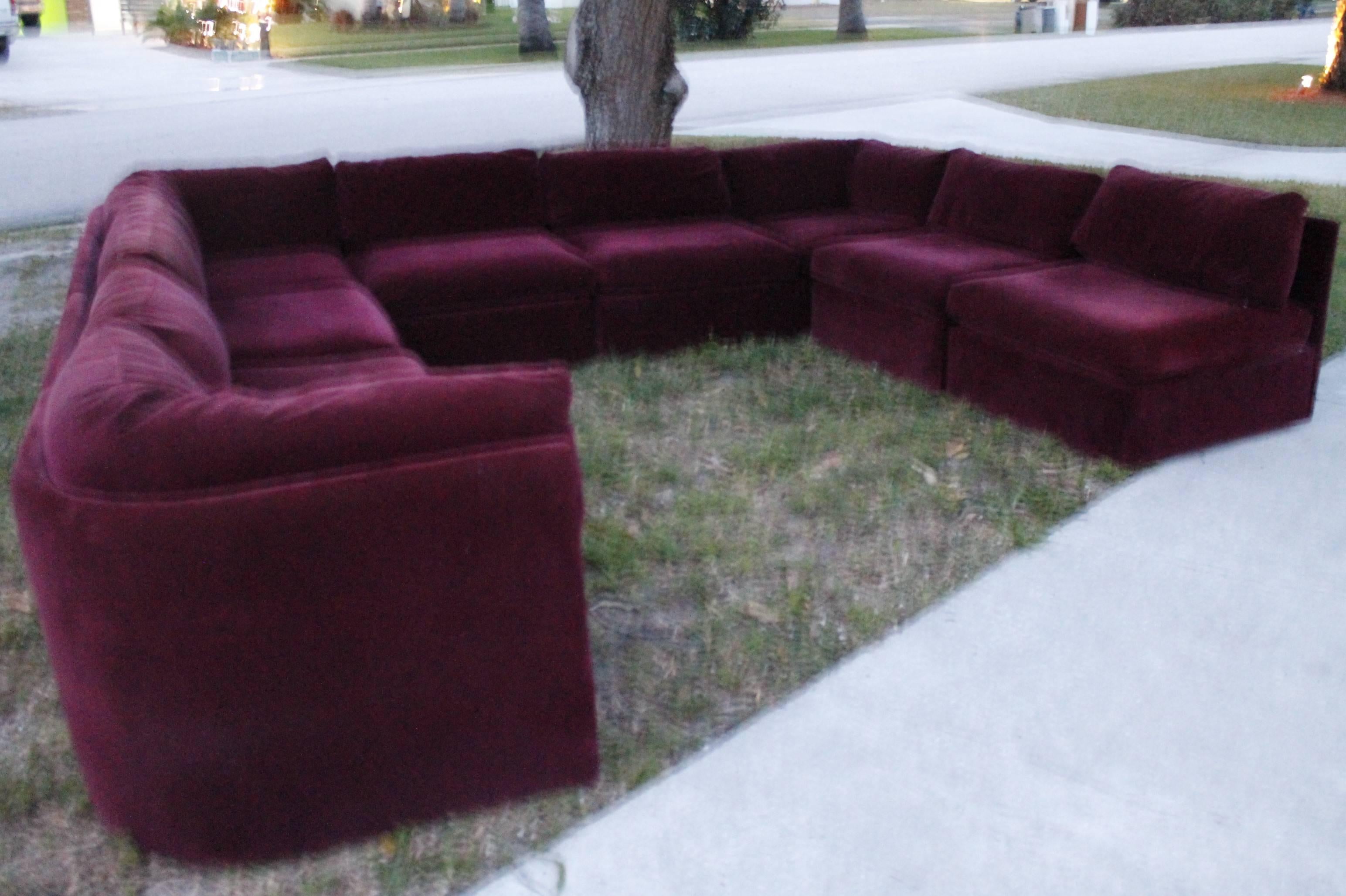 milo baughman sectional sofa
