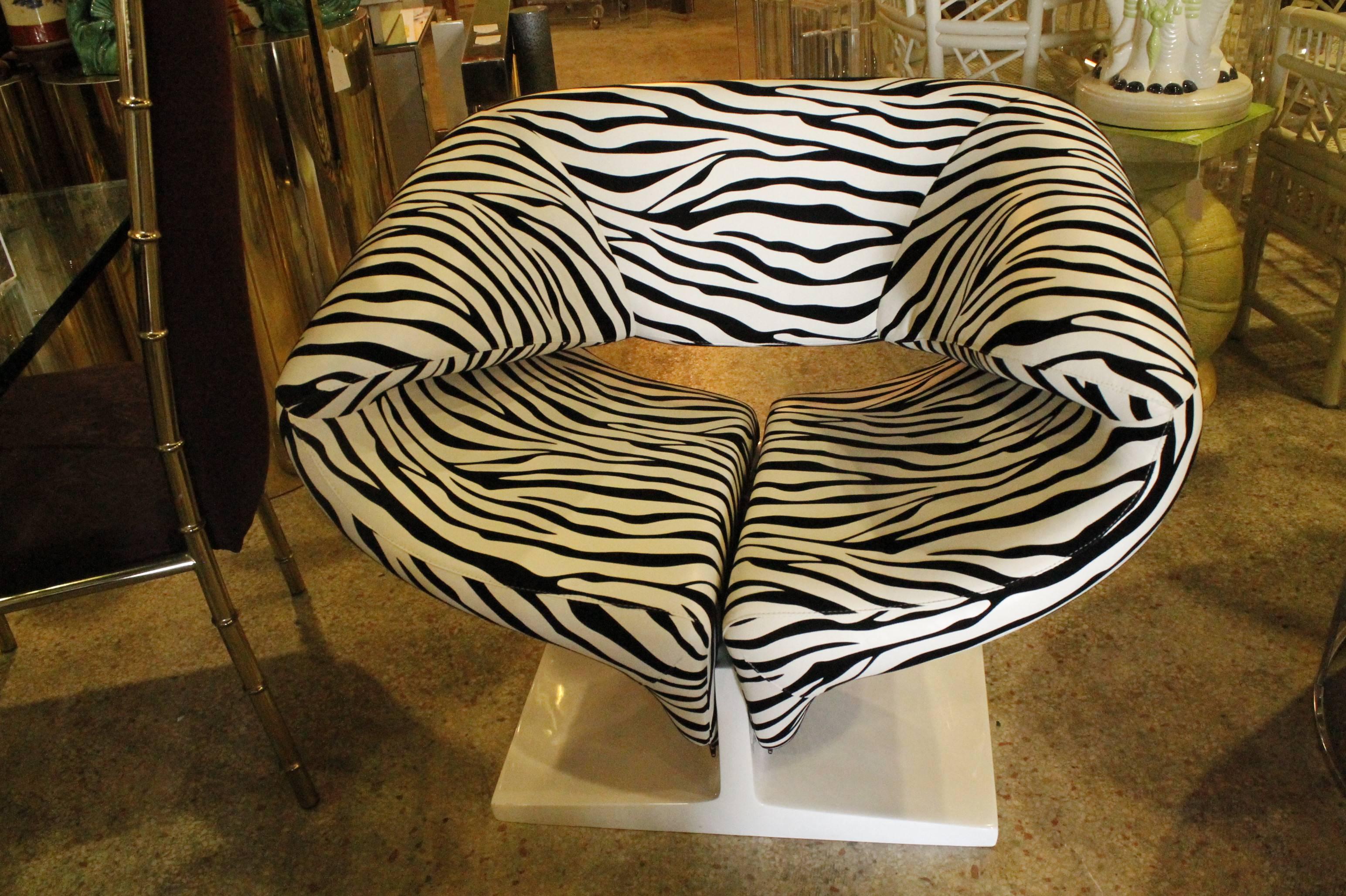 zebra footstool