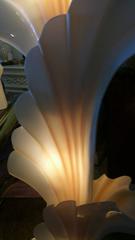 Floor Lamp Pink Feather Shell Lucite Vintage Rougier Hollywood Regency