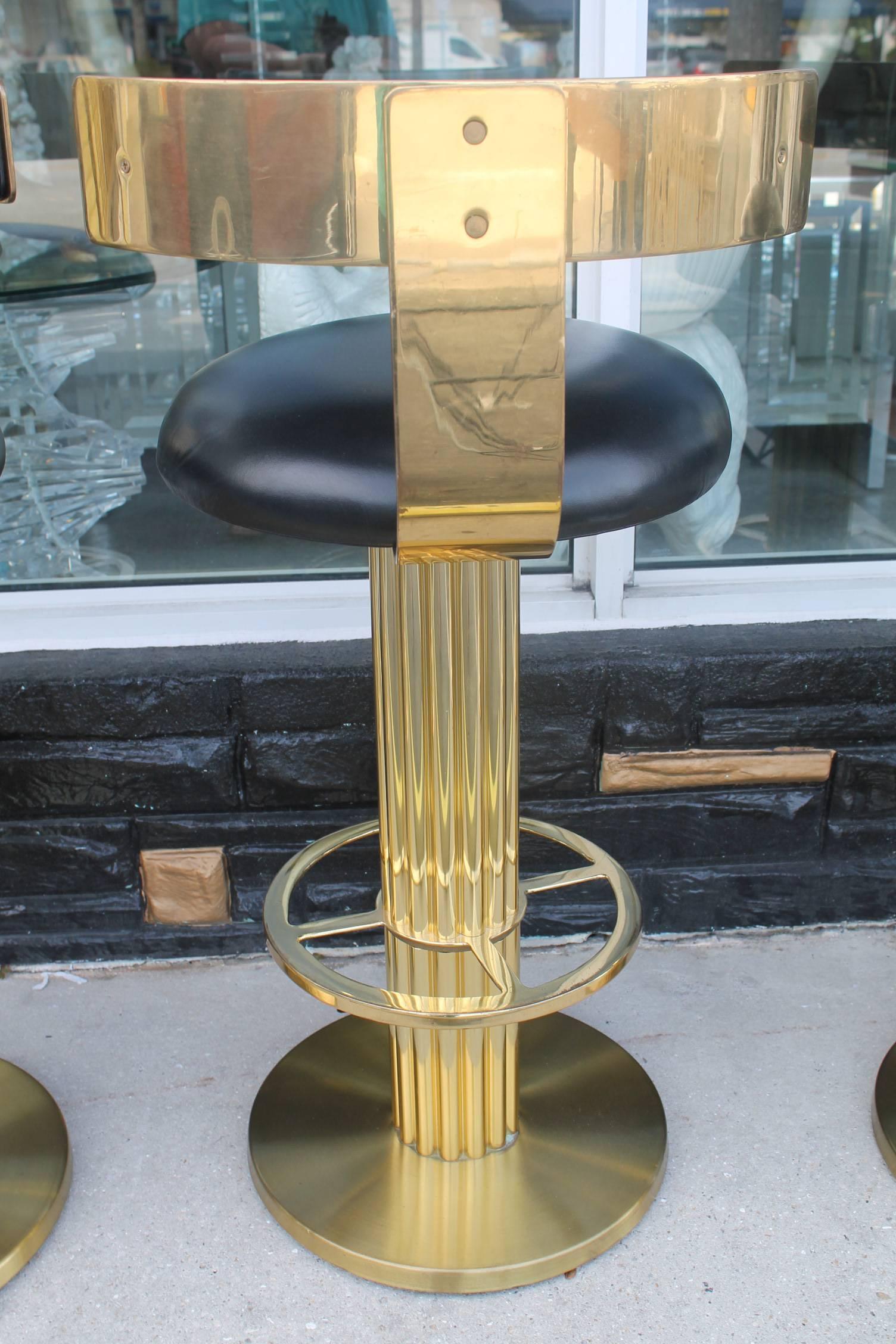 vintage brass bar stools