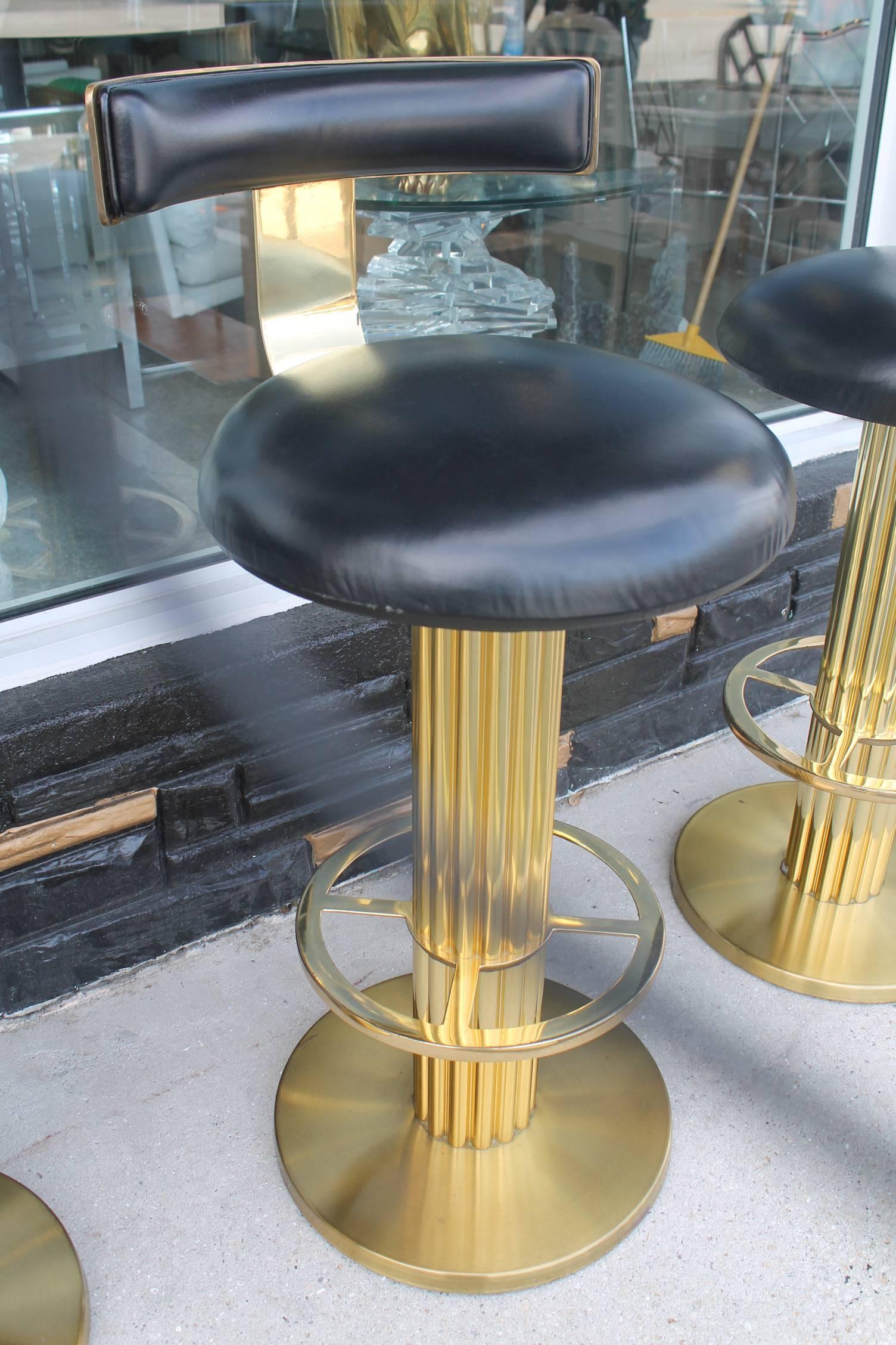 brass swivel bar stools