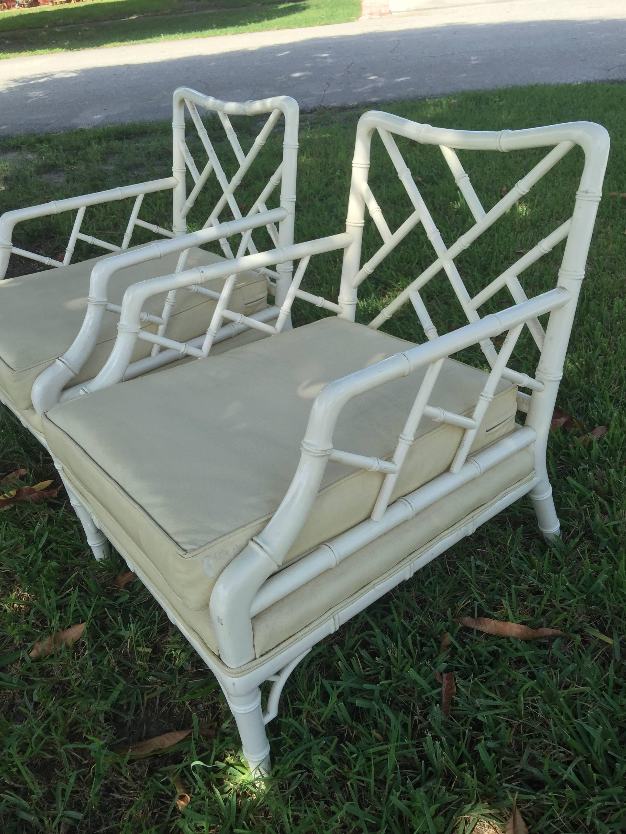 faux bamboo chinese chippendale chairs