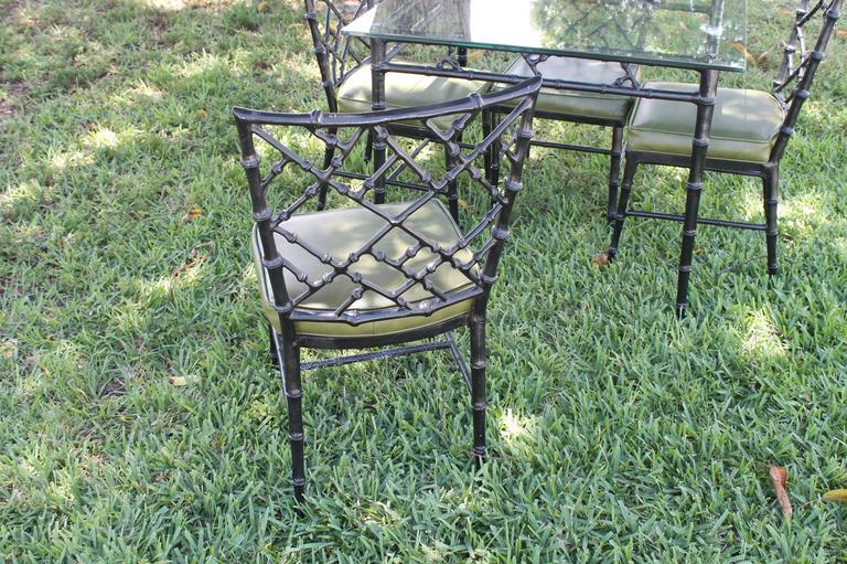 Phyllis Morris Patio Set Dining Chairs And Table Faux Bamboo
