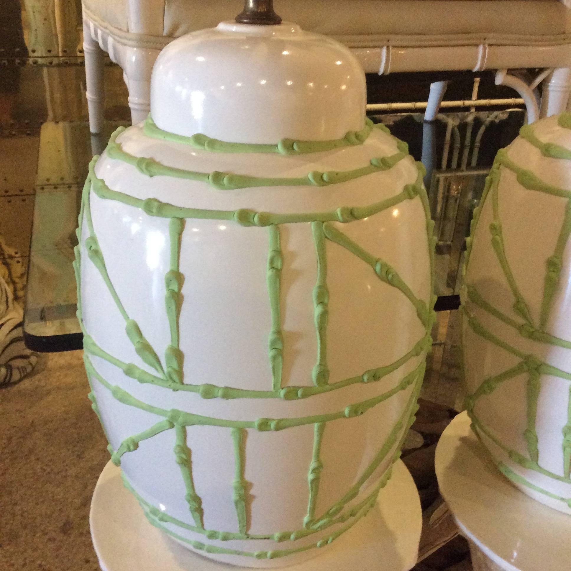 vintage ginger jar lamps