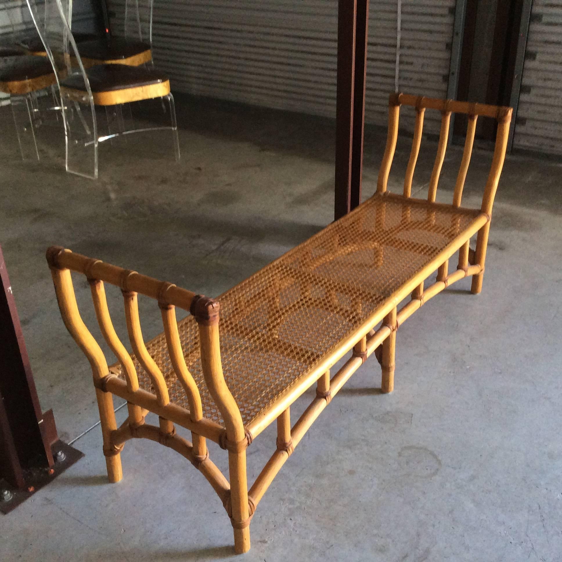 rattan end of bed bench