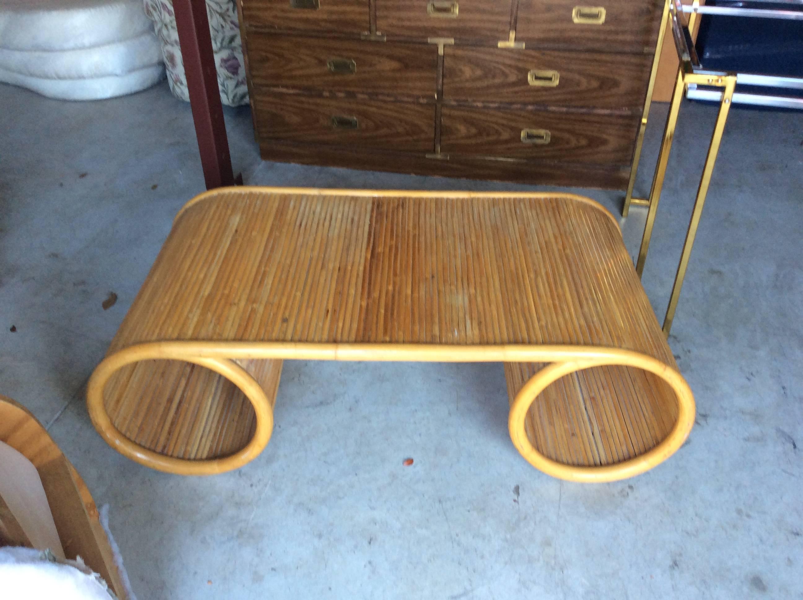 vintage bamboo coffee table