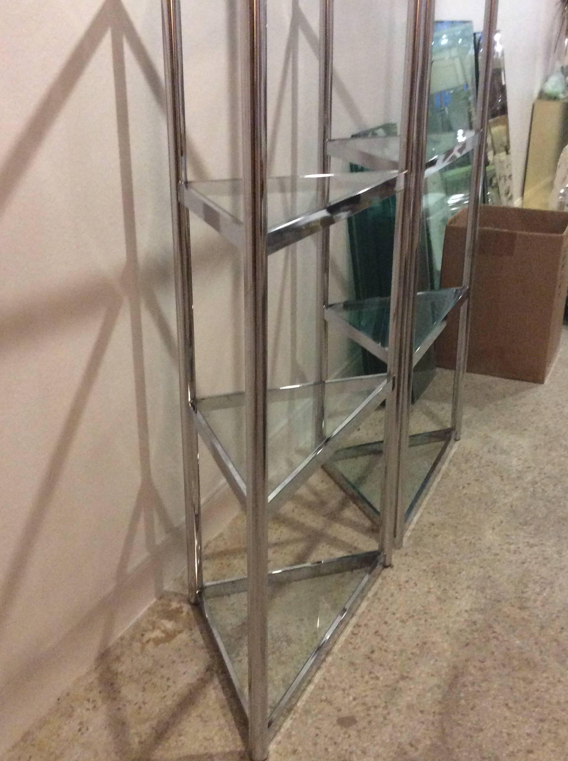 modern corner etagere