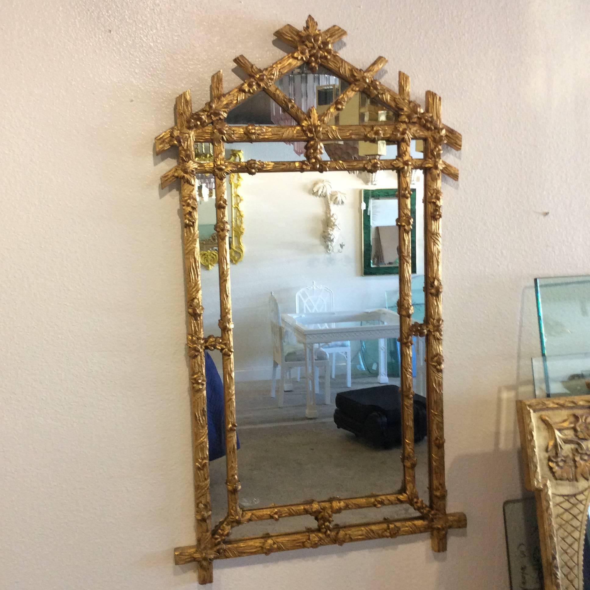 faux bois mirror