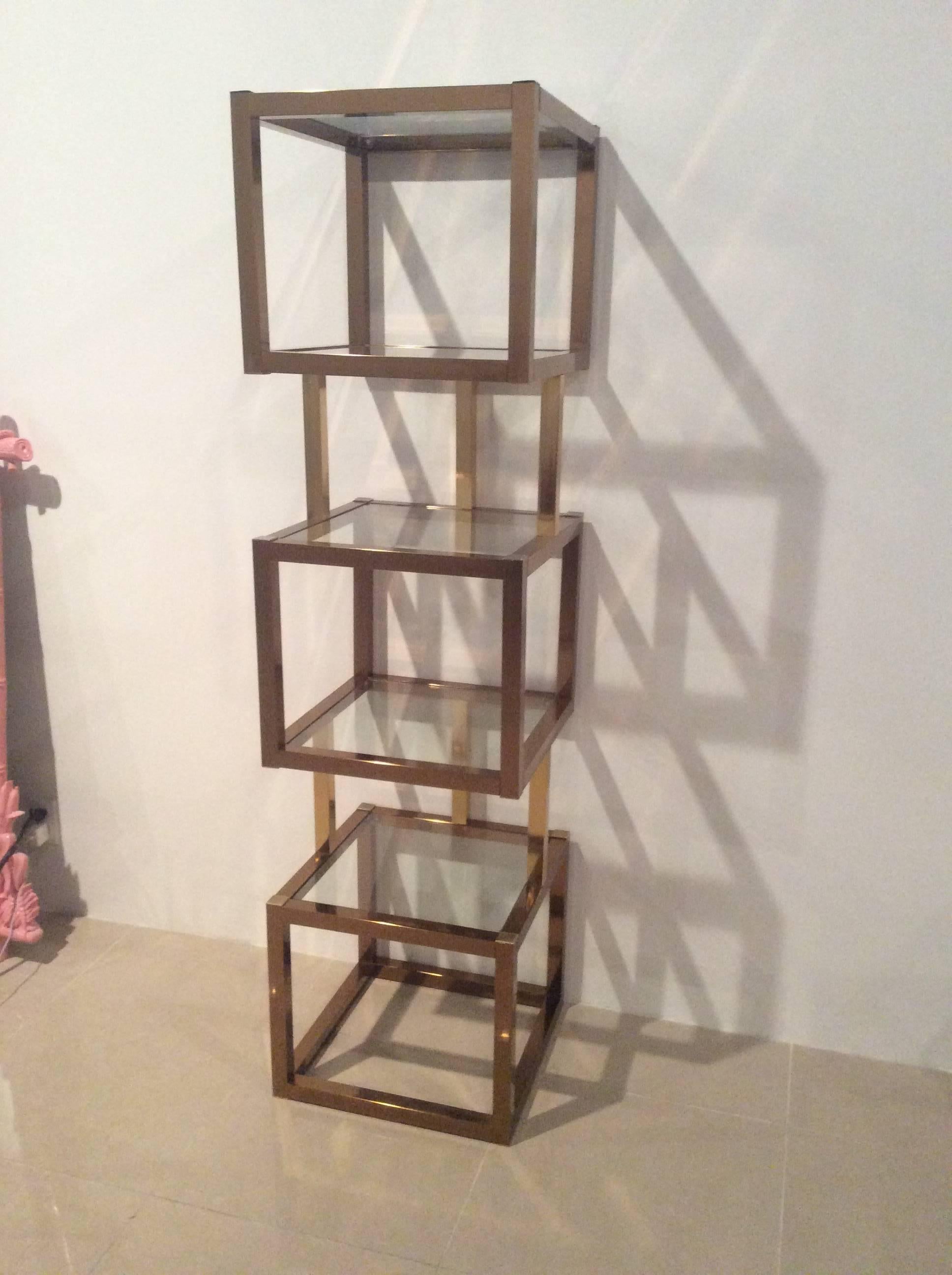 brass etagere vintage