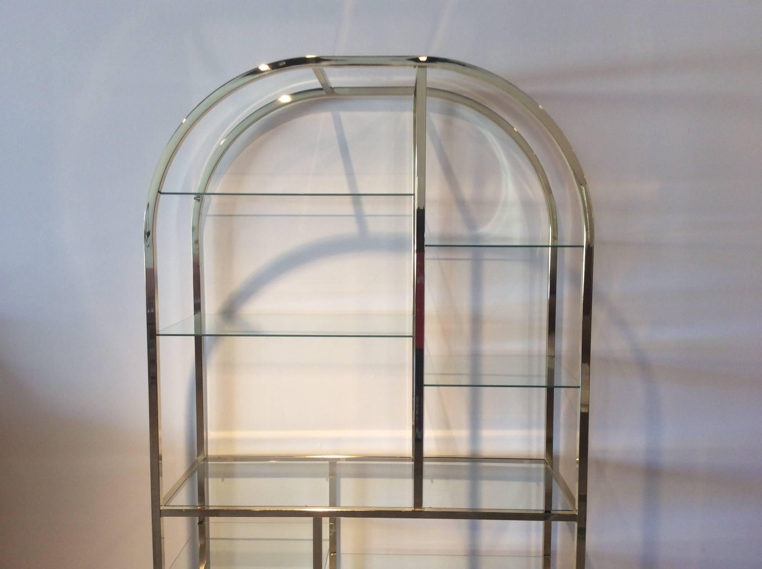 Design Institute of America DIA Vintage Etagere-Regal aus Messing (20. Jahrhundert)