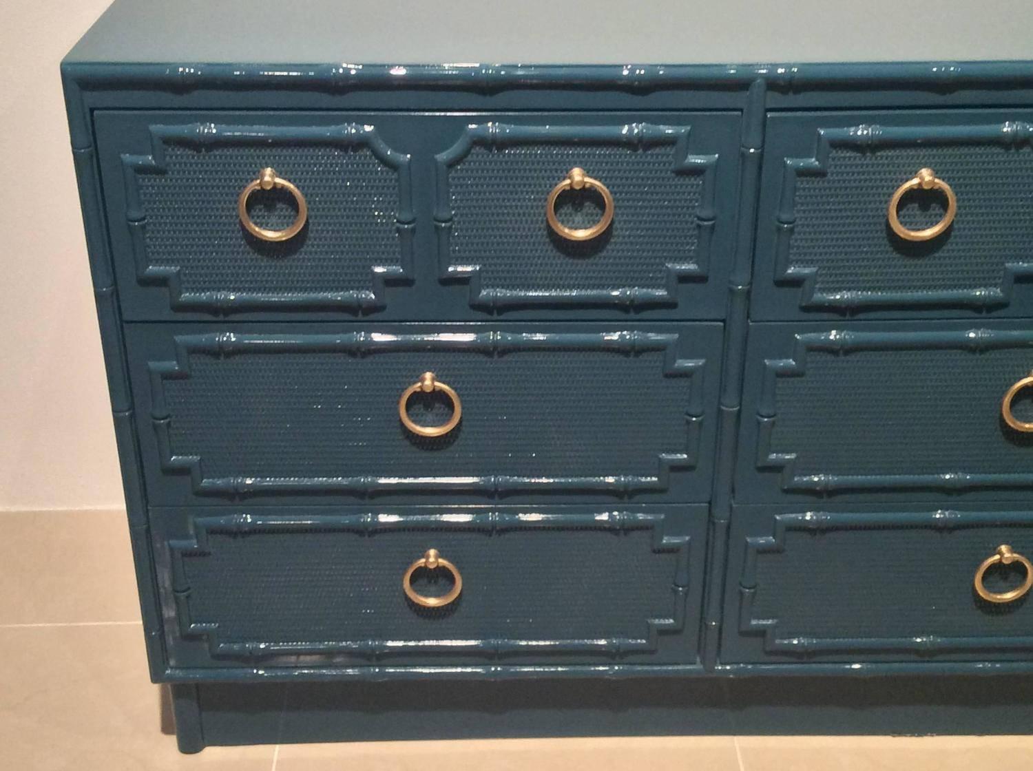 faux bamboo credenza