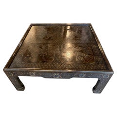 Mesa de centro de cóctel «Ming» de estilo chino, diseño vintage de Mario Buatta para John Widdicomb