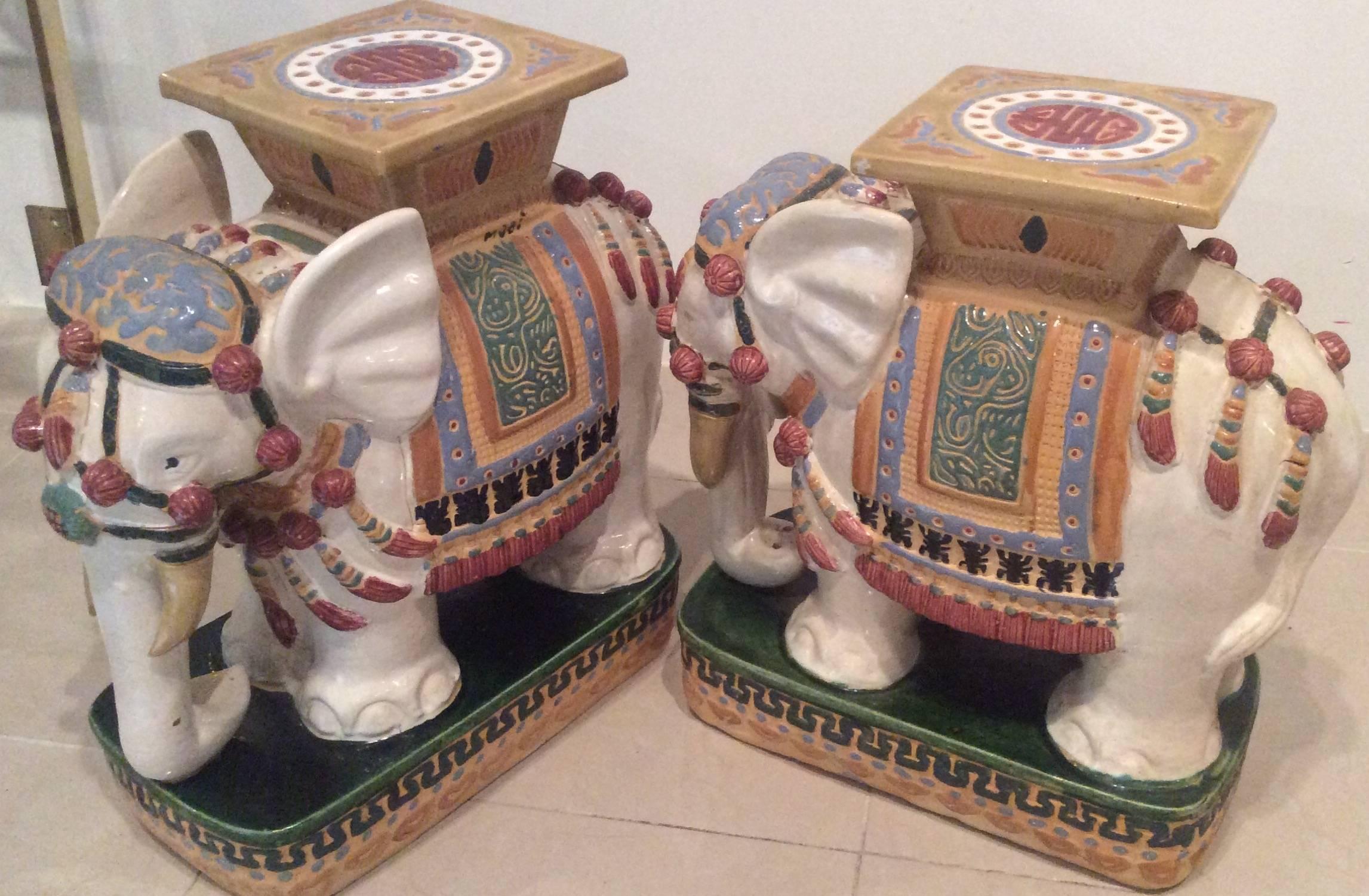 vietnamese ceramic elephants