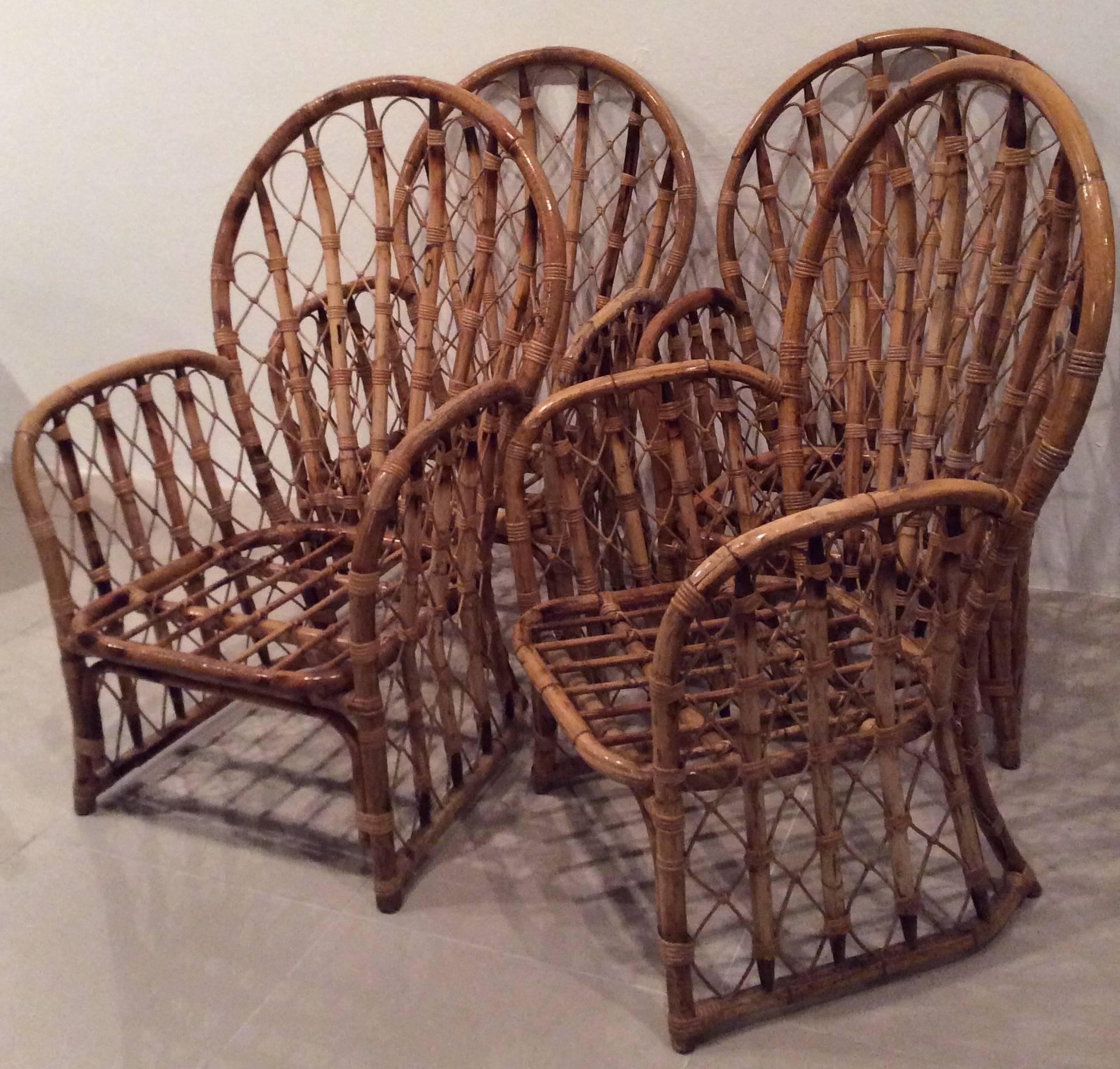 antique wicker dining chairs