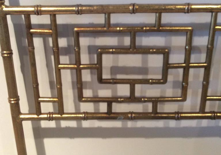 Faux Bamboo Chinese Chippendale Vintage King Size Headboard Bed American Faux Bamboo Chinese Chippendale Vintage King Size Headboard Bed Geometric For