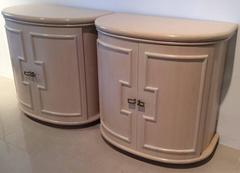 Demi lune Curved Chests Vintage Nightstands End Side Tables Cabinets Brass