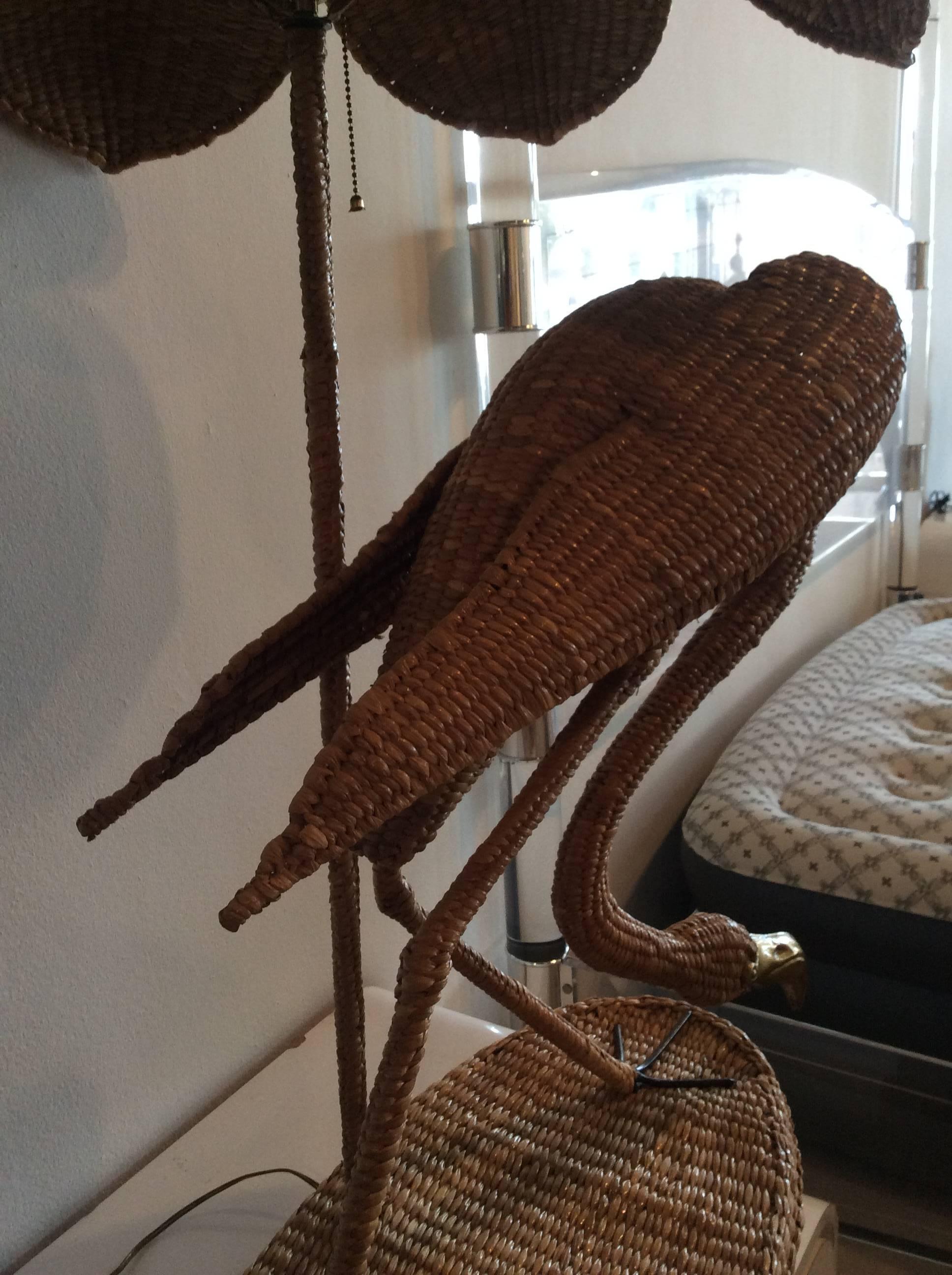 wicker flamingo