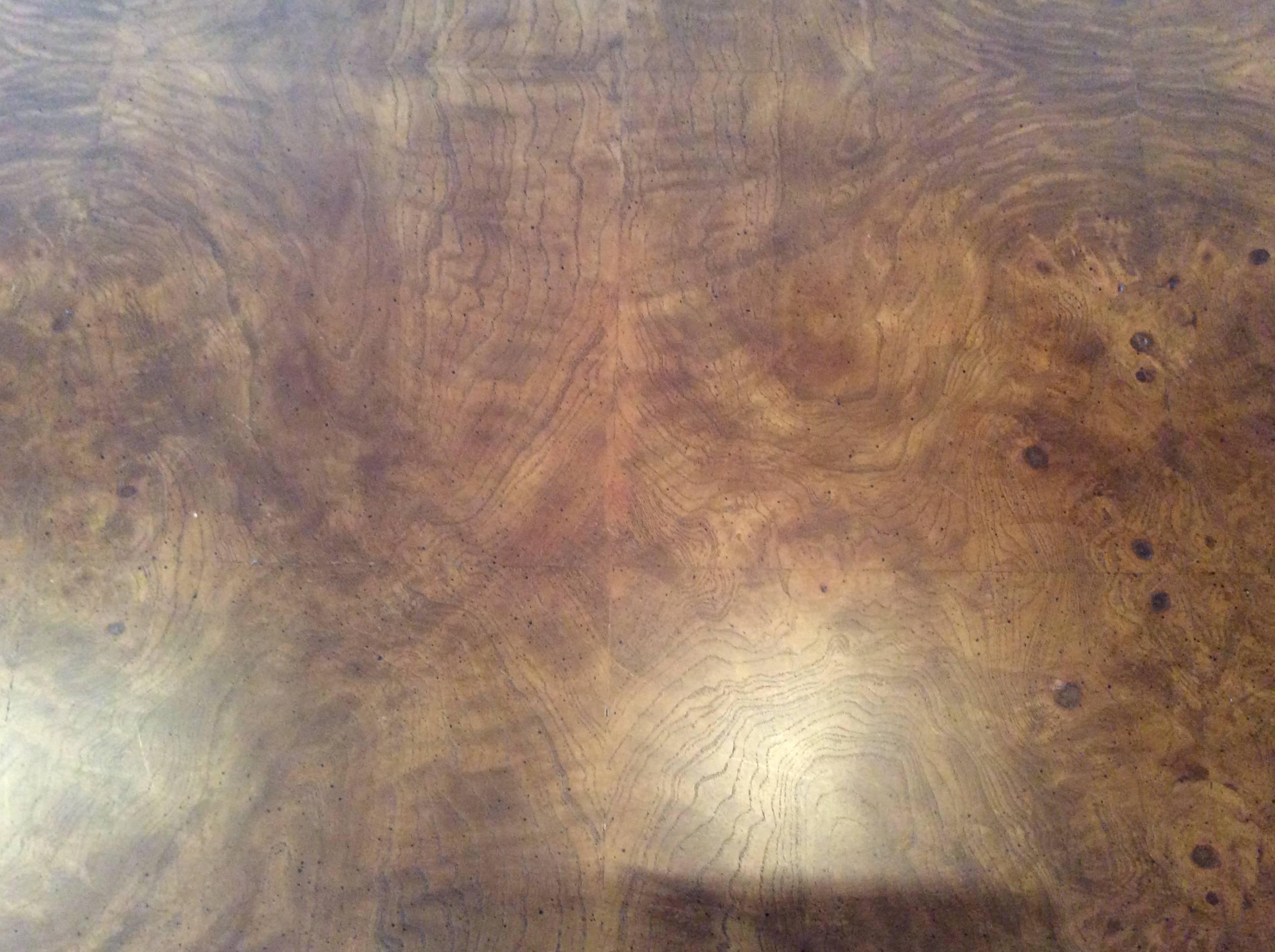 Milo Baughman Burl Wood Coffee Cocktail Table Mid-Century Modern Patchwork In Good Condition In West Palm Beach, FL