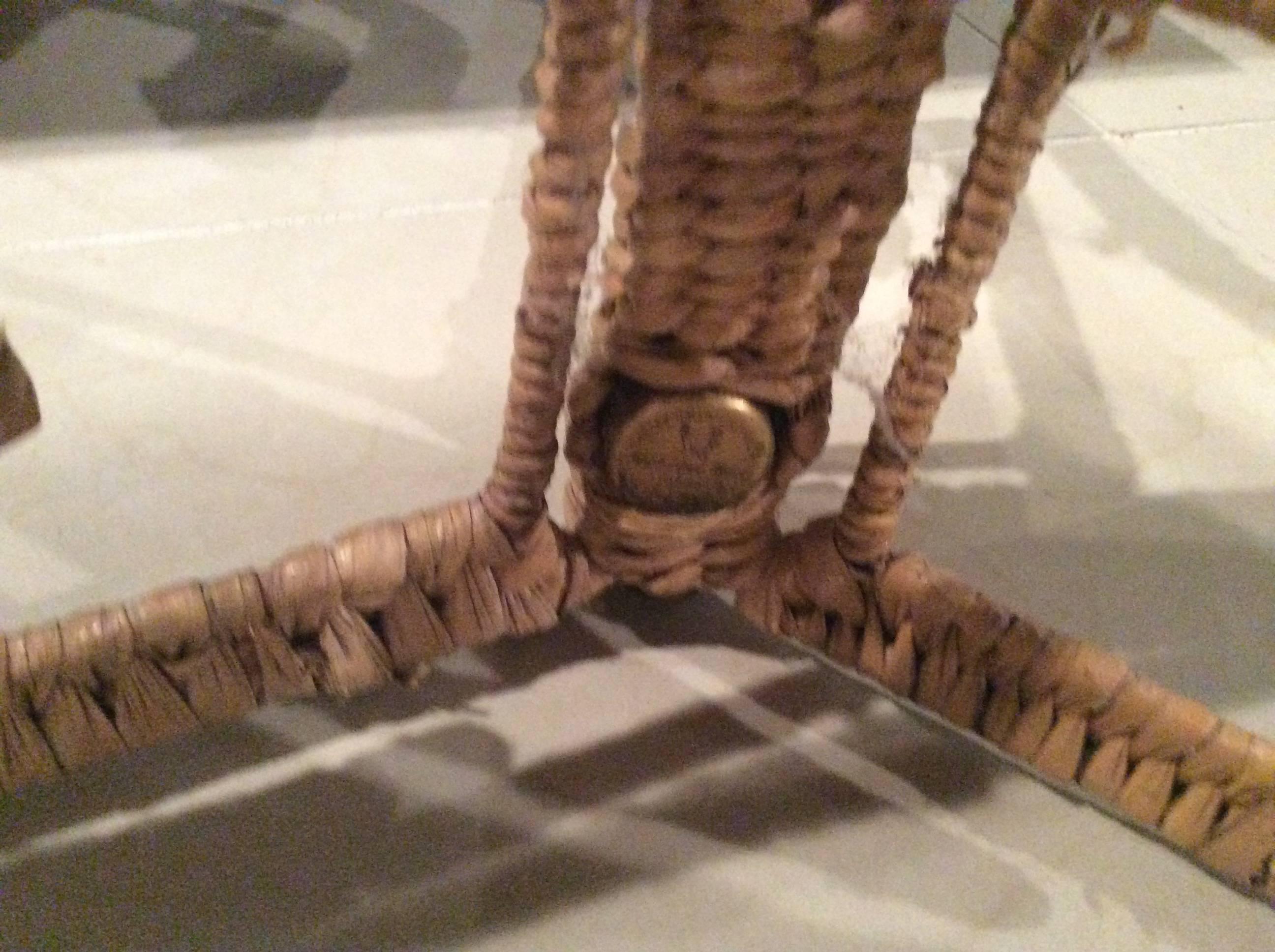 wicker rattan floor lamp