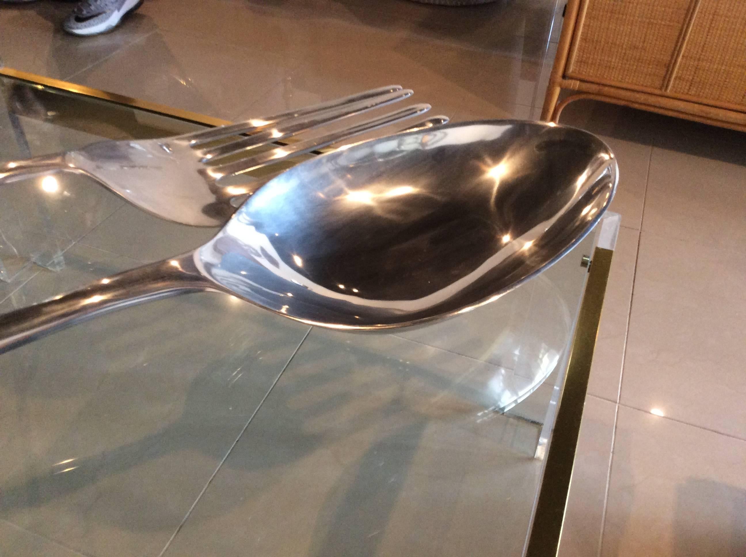 metal fork and spoon wall art
