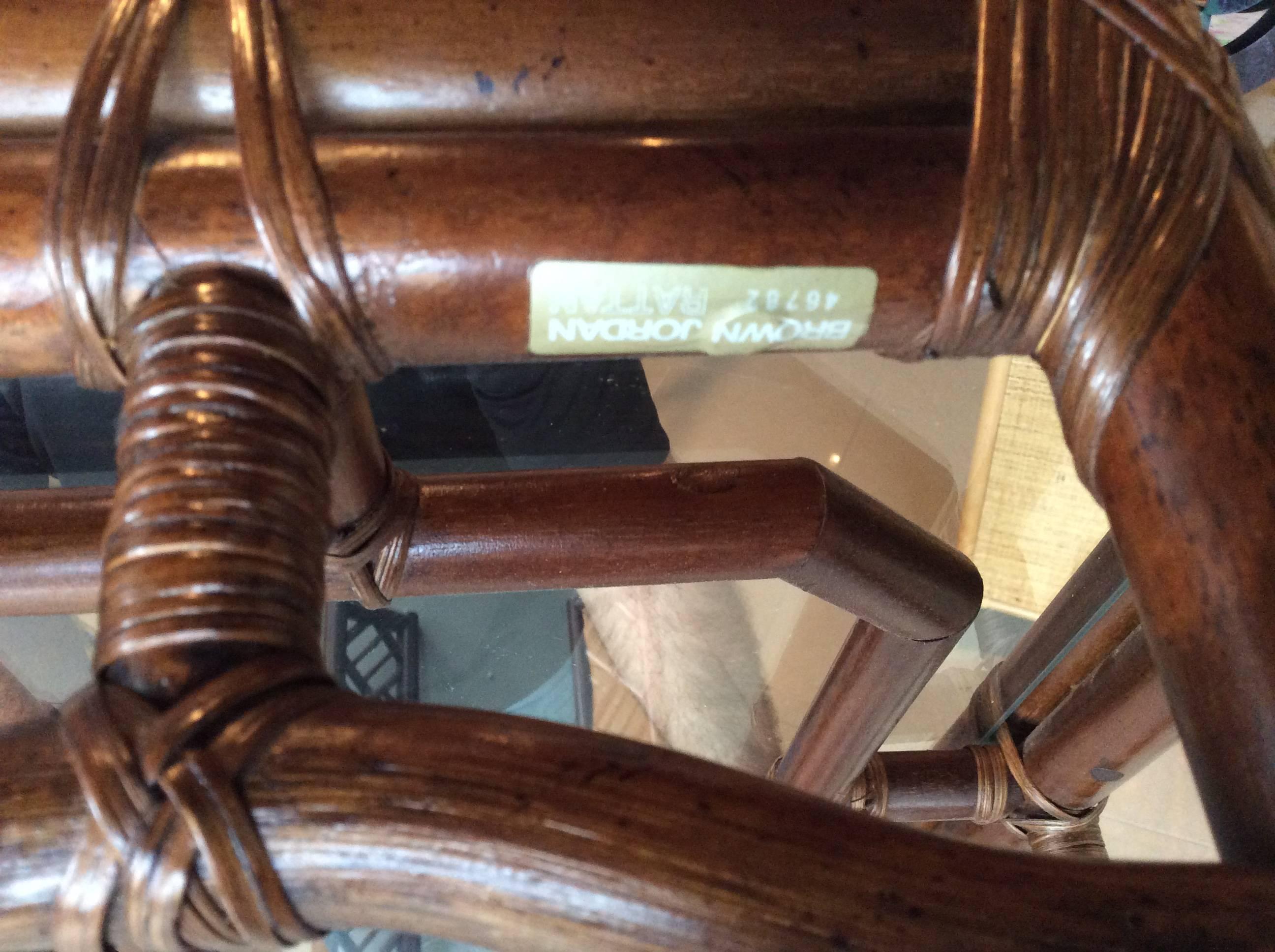 bamboo rattan console table