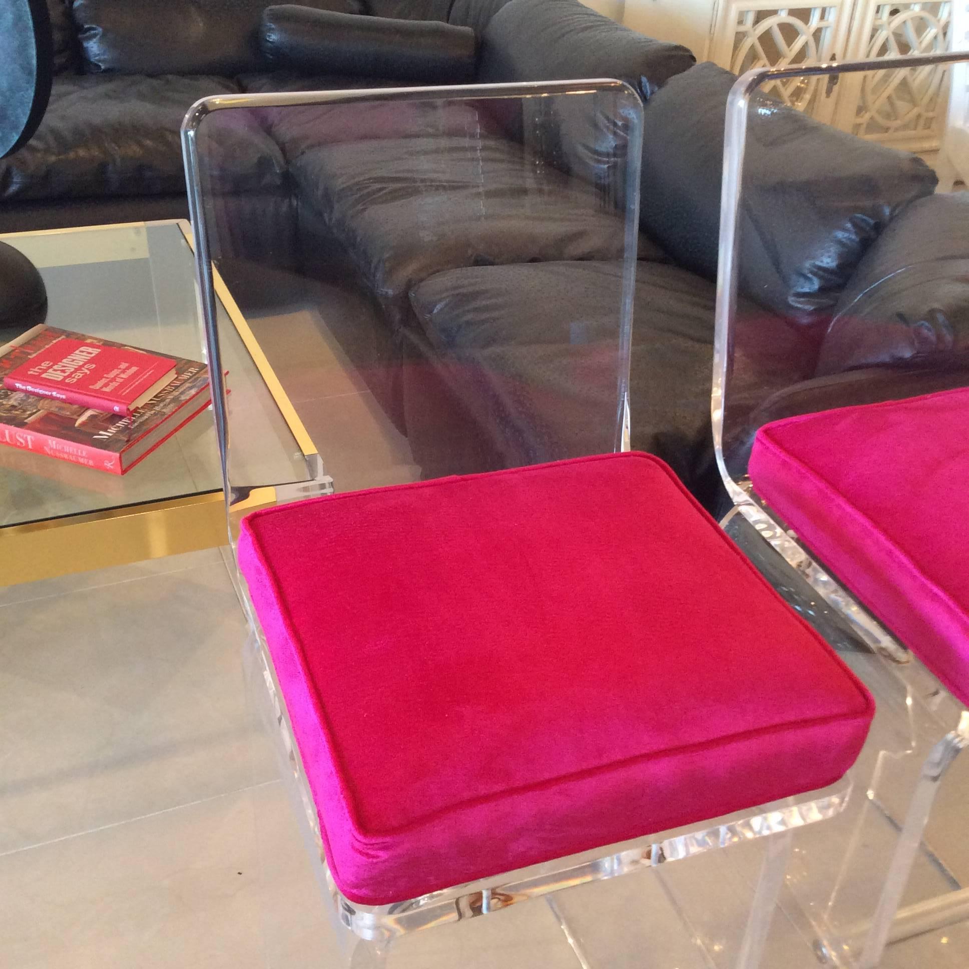 pink acrylic bar stools