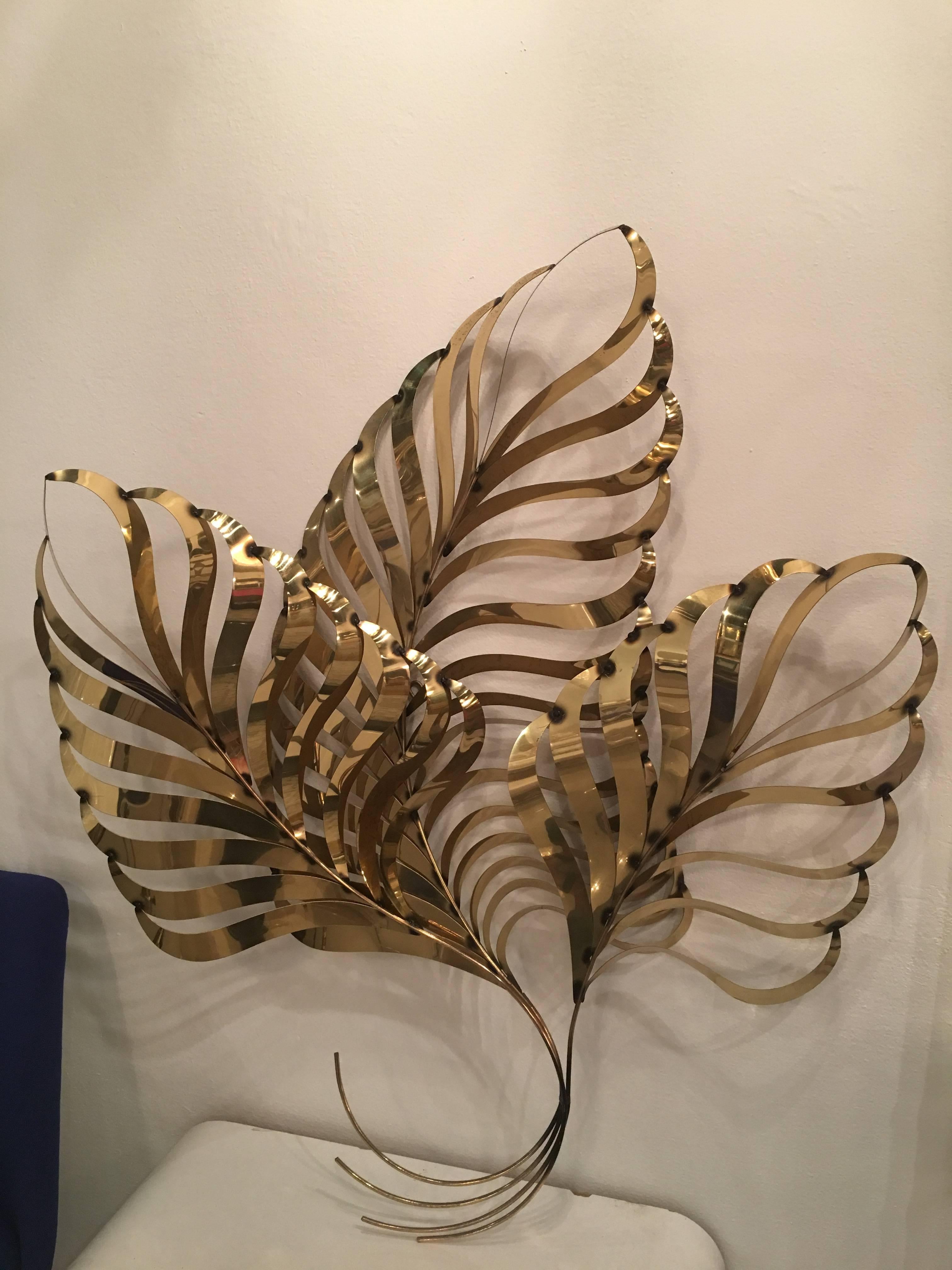 metal palm leaf wall decor