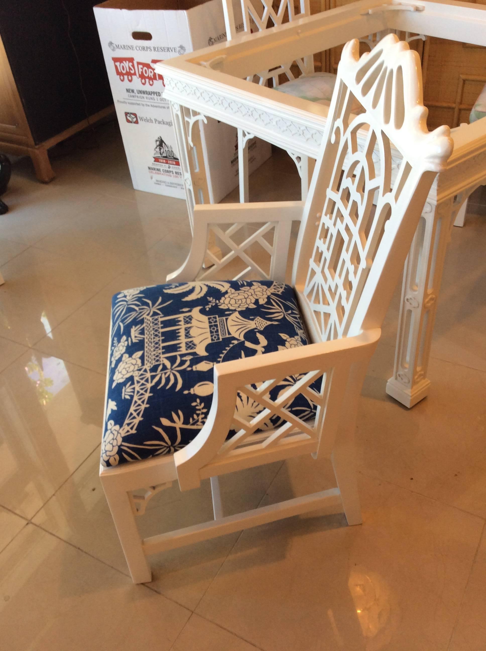 Pair of Pagoda Lacquered Dining Chairs Arm American of Martinsville Lacquered In Good Condition In West Palm Beach, FL