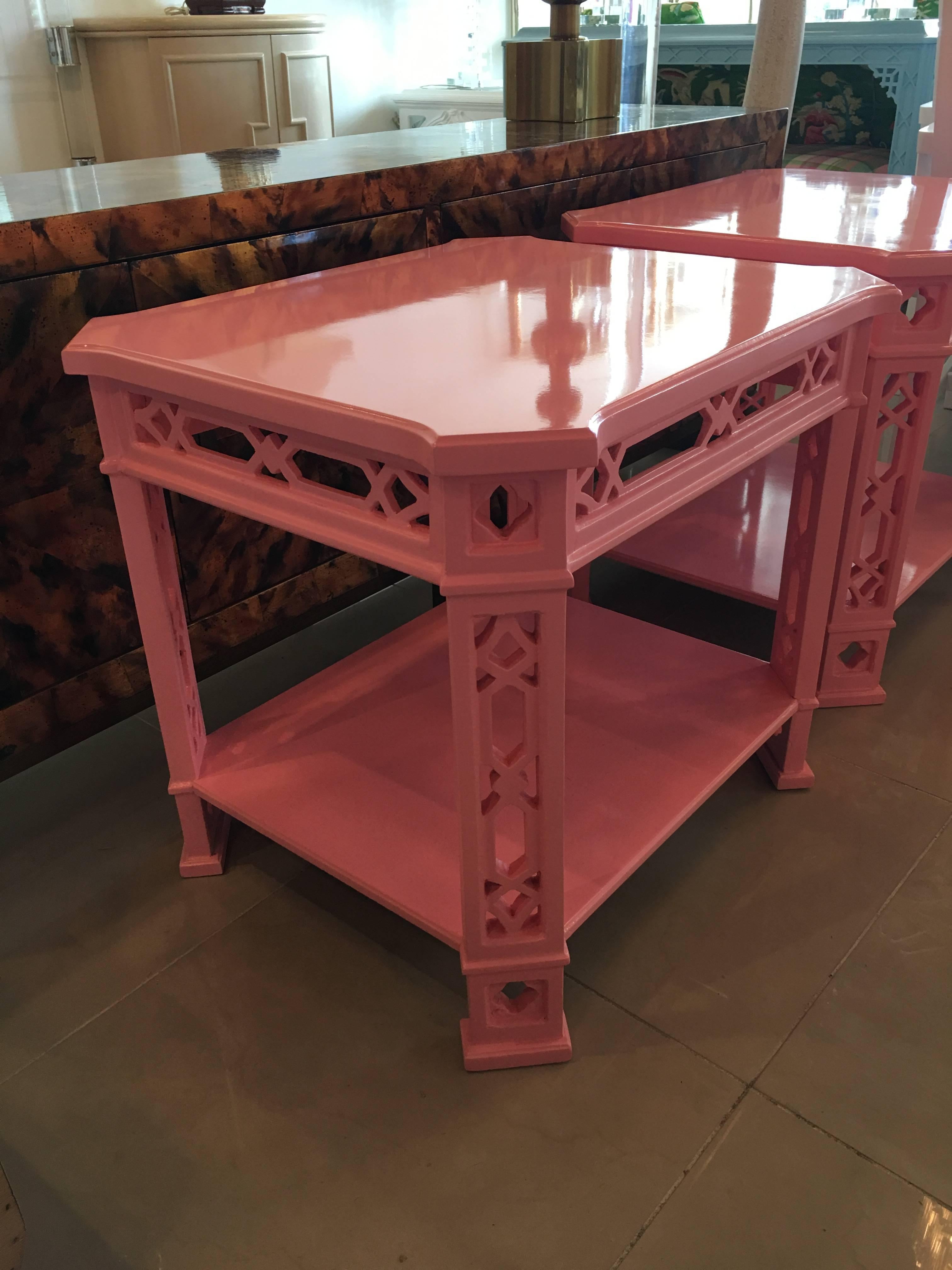 coral end tables