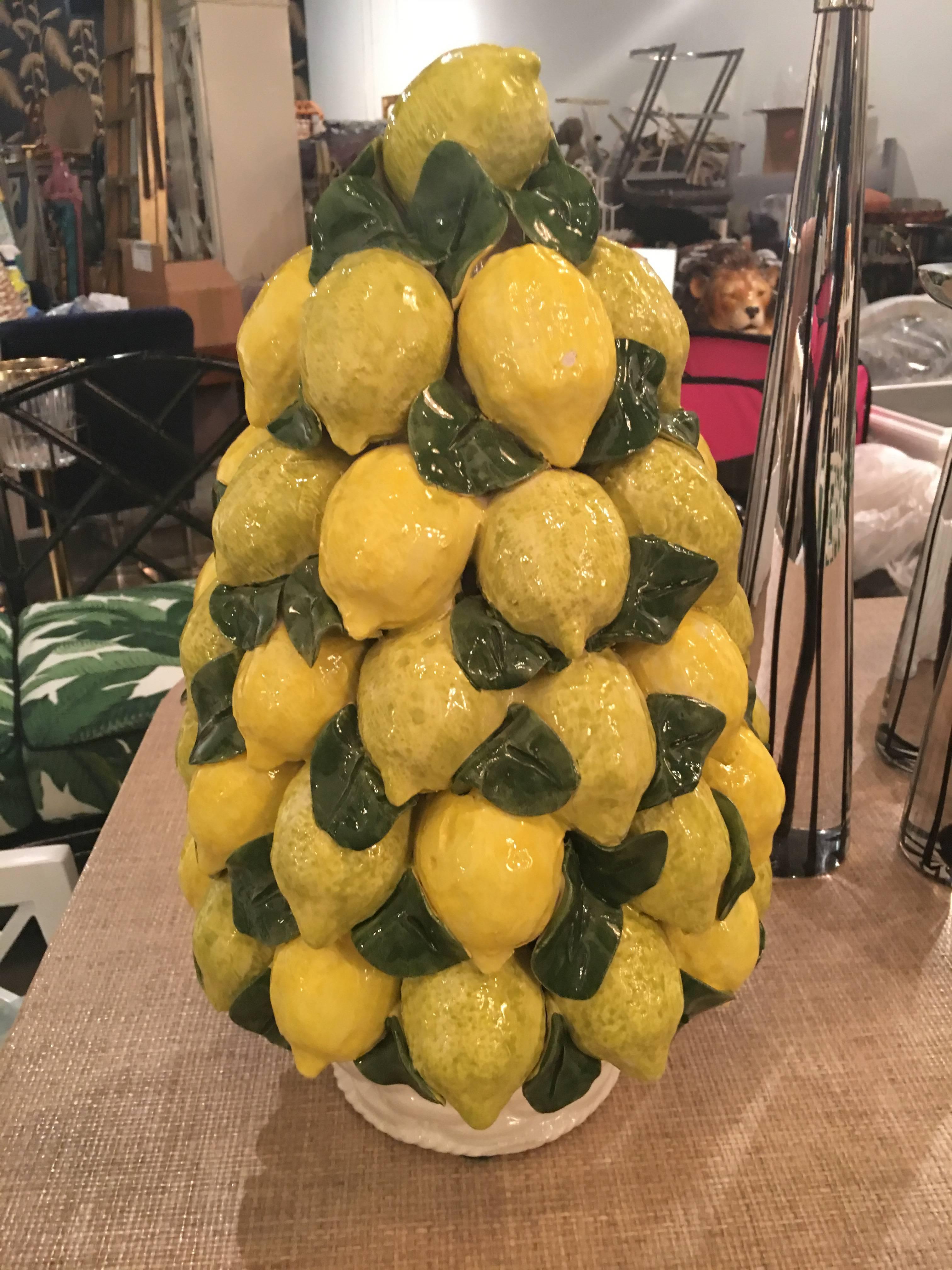 italian ceramic lemon tree