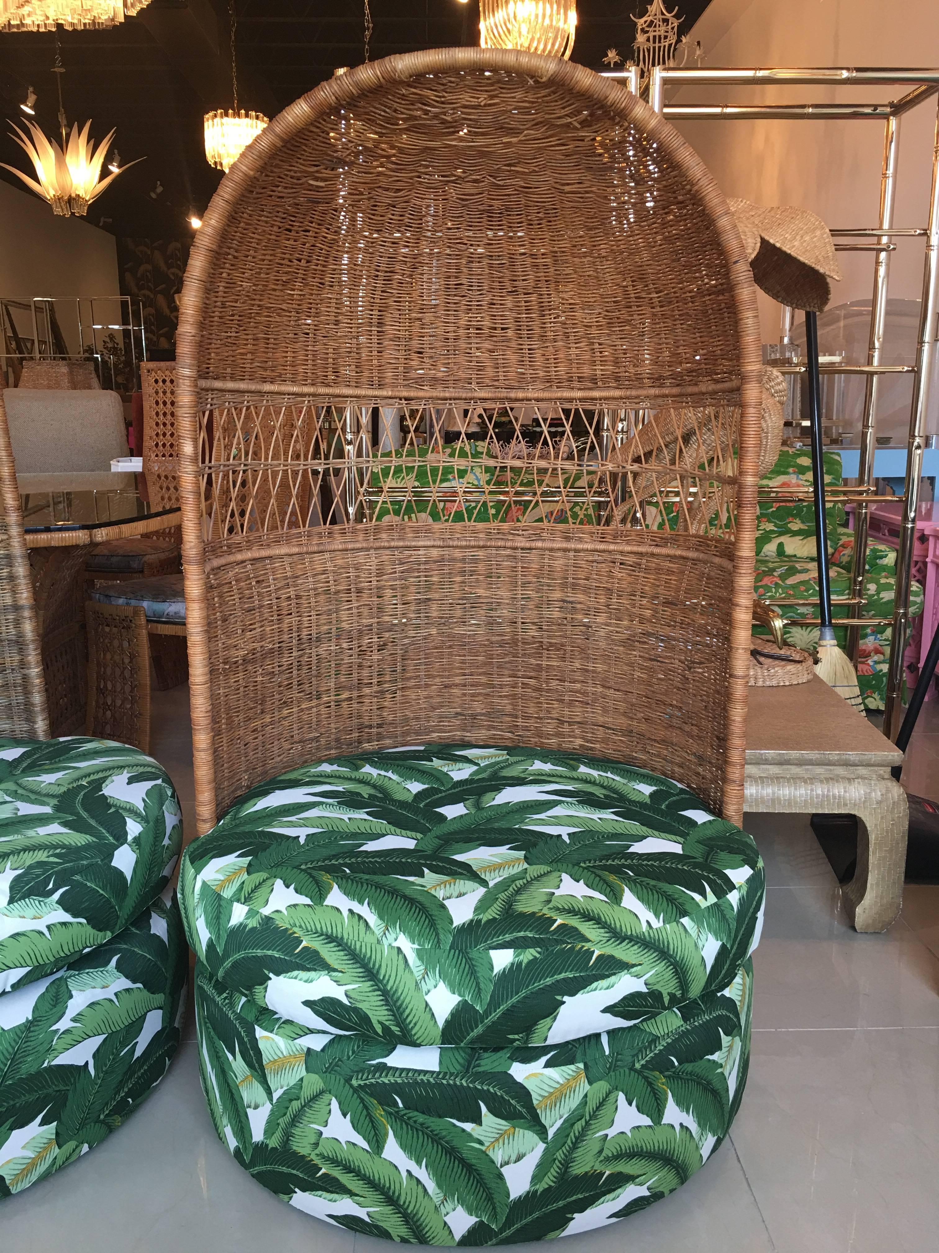 wicker dome chair