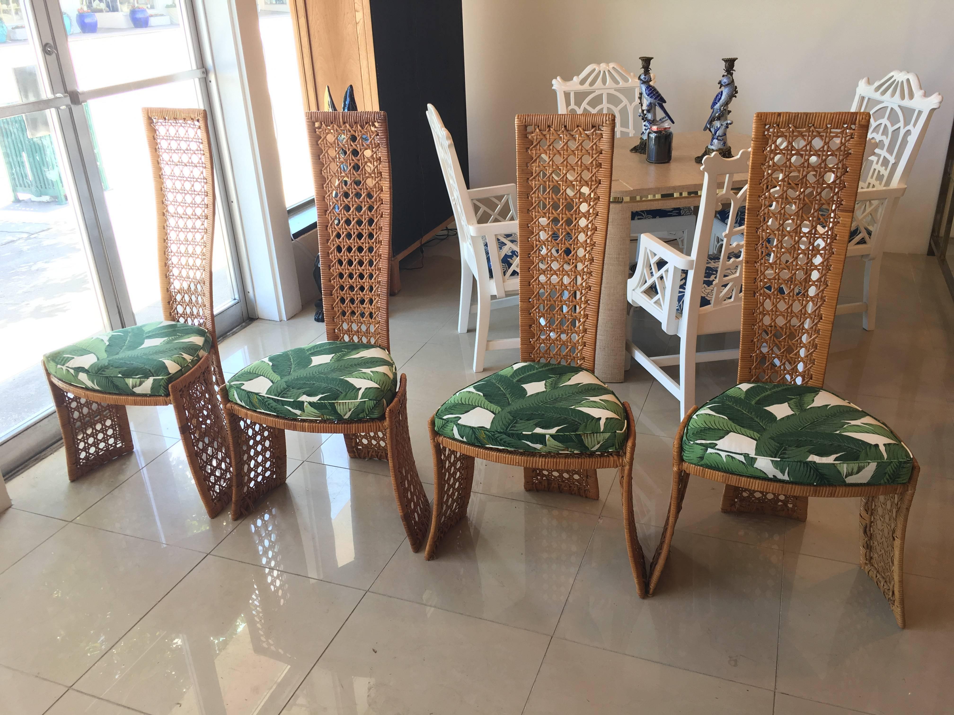 cane dining table and chairs