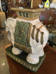 Tabouret de jardin éléphant Vintage Vietnam Hollywood Regency