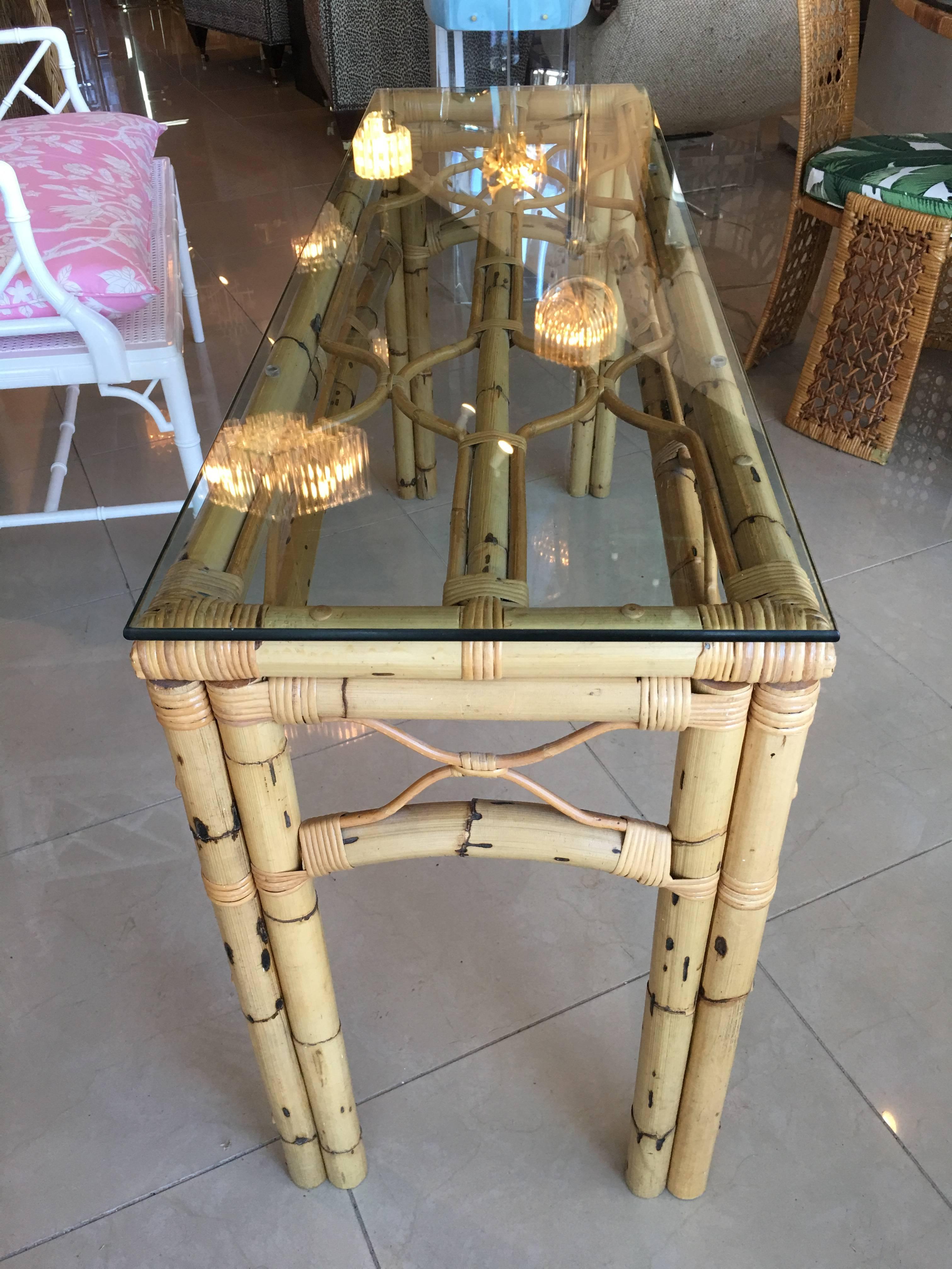 rattan entry table