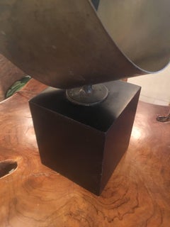 Harry Balmer for Laurel Brutalist Ribbon Metal Oversized Table Lamp Midcentury