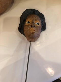 Signed Terra Cotta Hand Feet Foot Head Sculpture 1974
