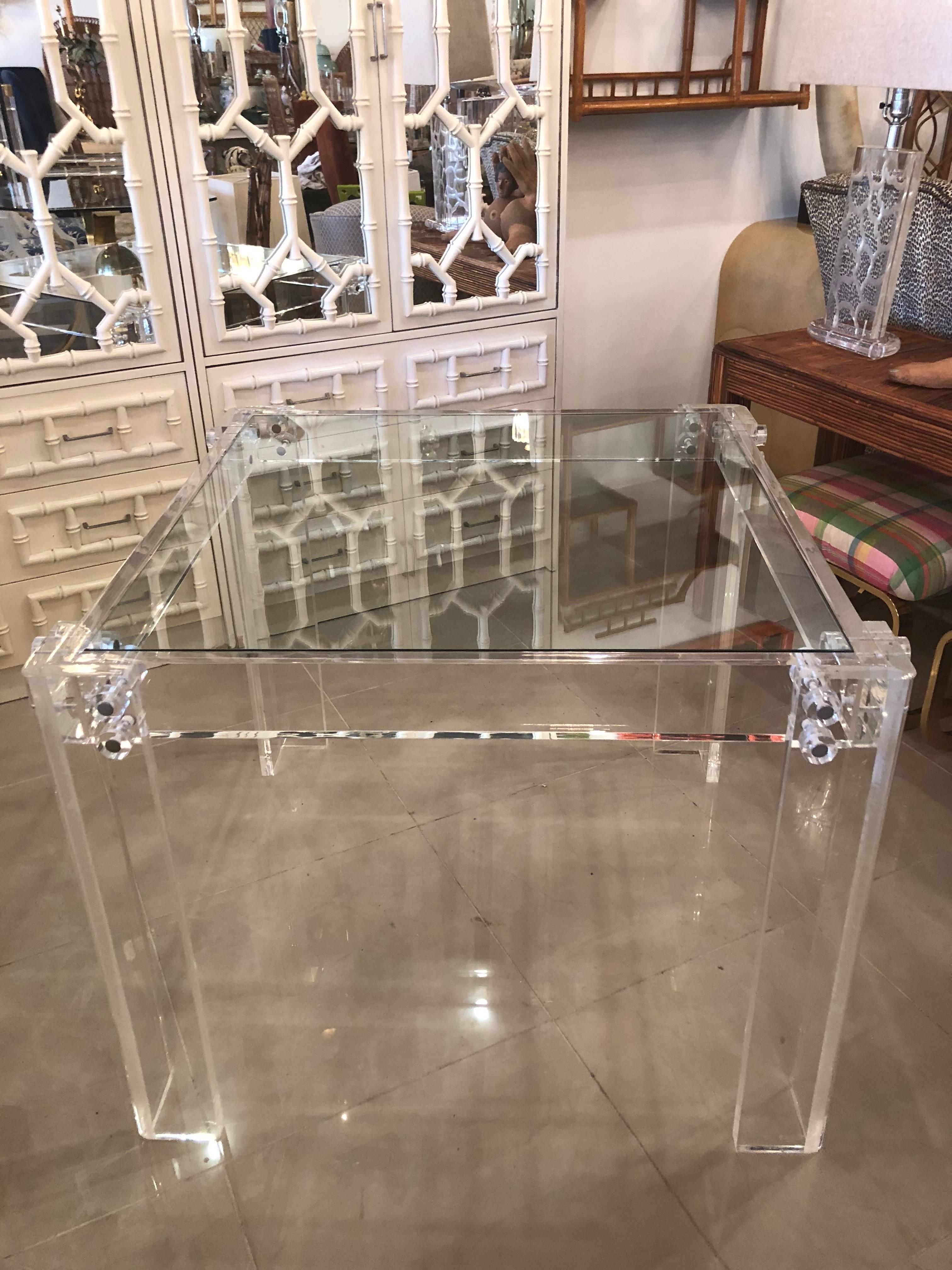 peg table with glass top