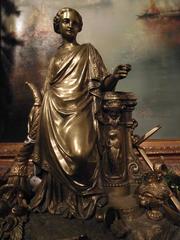 Antique French Clock/  /Latitia, Roman goddess of the home, gifts for man