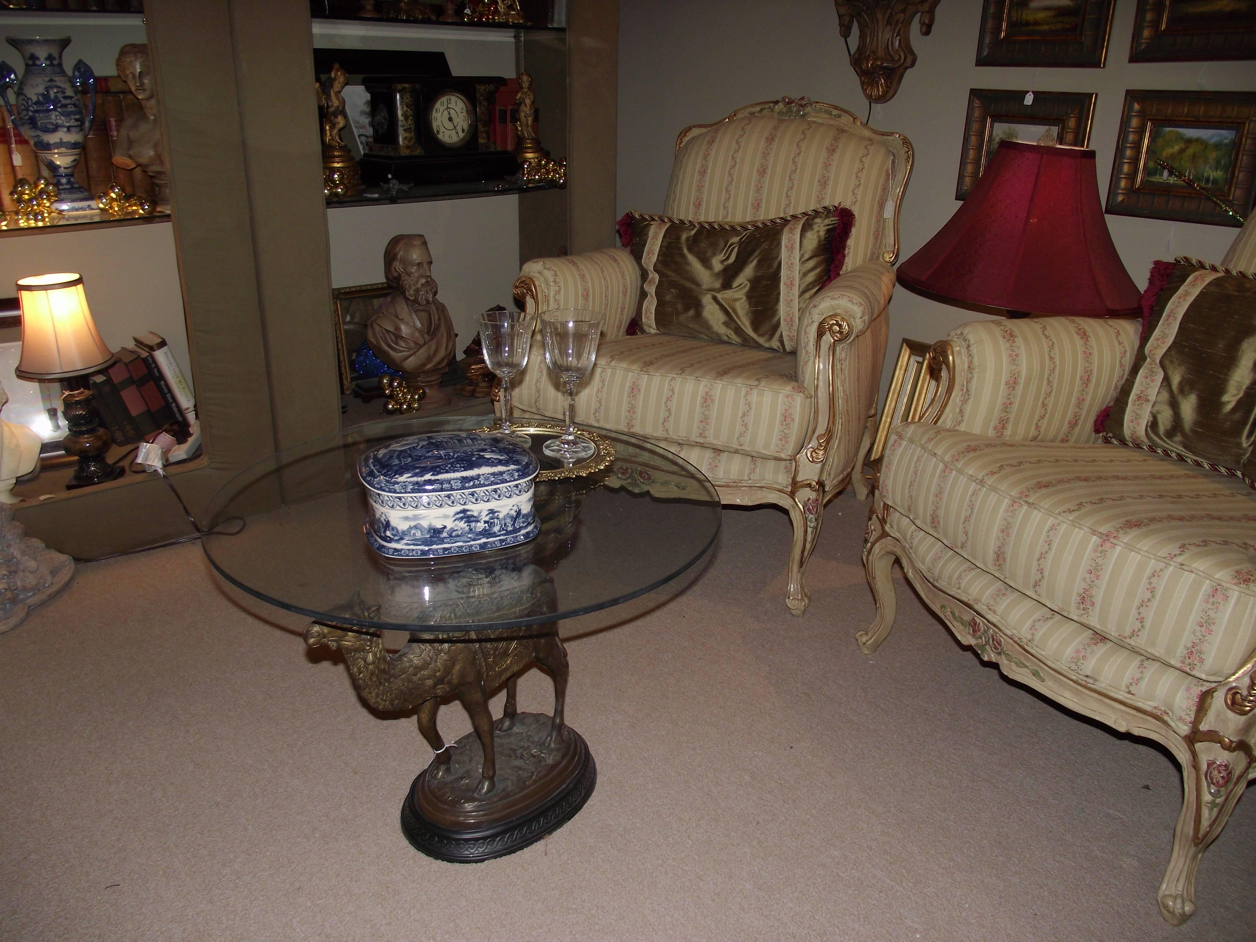 Bronze Camel Center Piece or Table Base In Excellent Condition In Harrisburg, PA