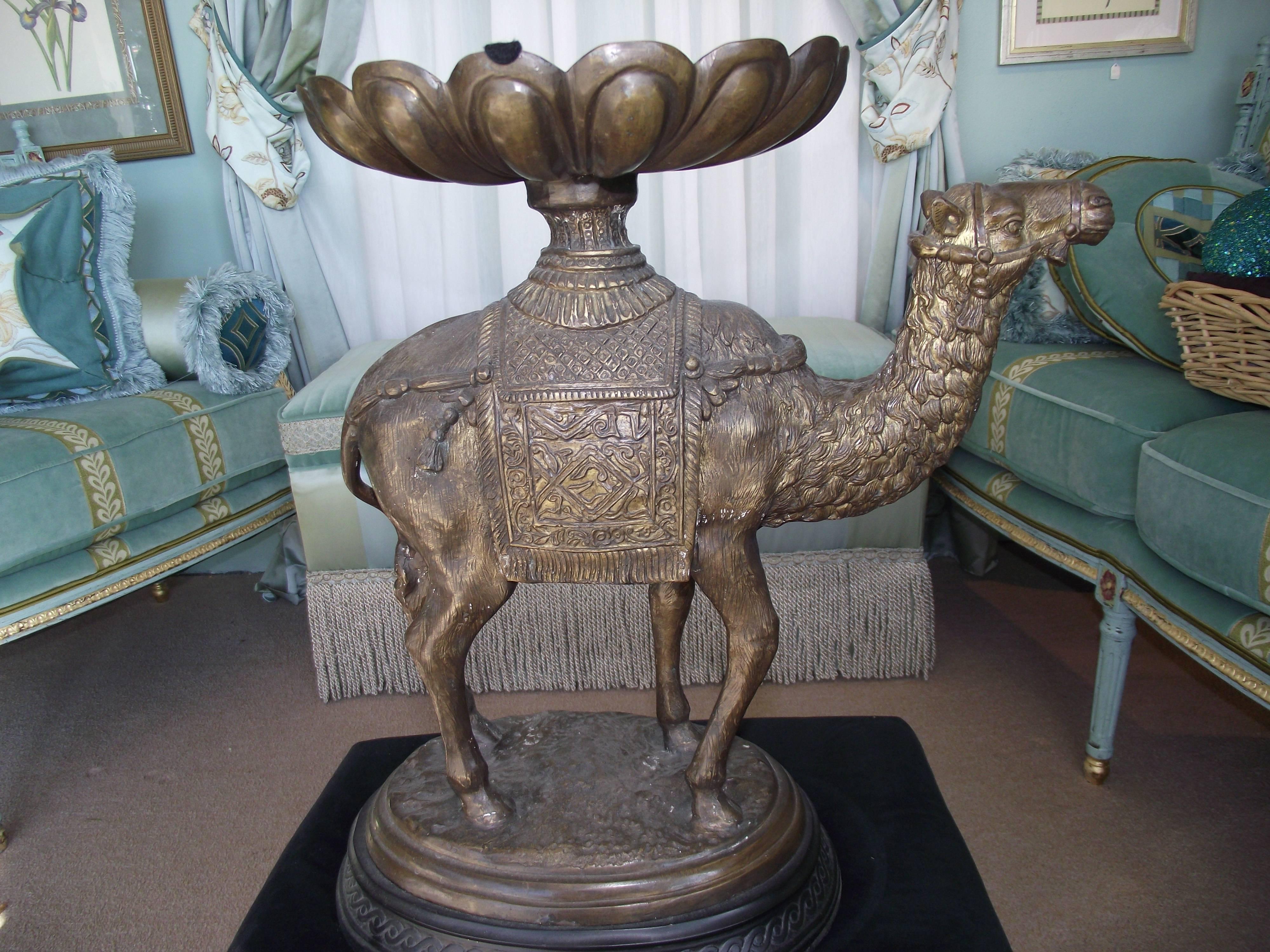 Empire Bronze Camel Center Piece or Table Base