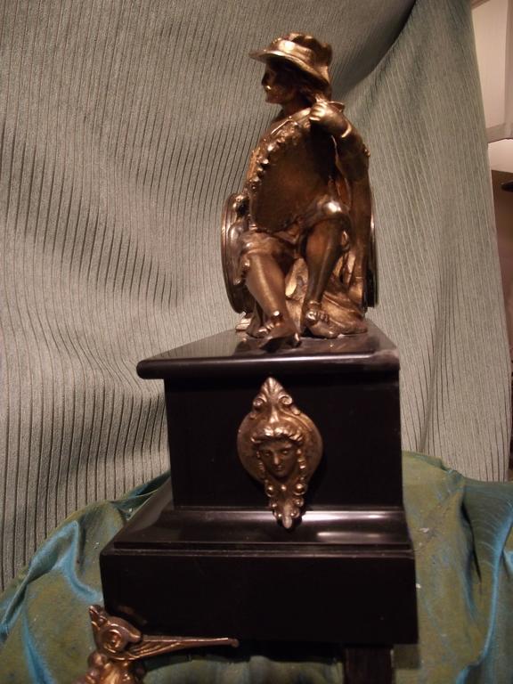 Antique Figural Mantle Clock /19th Century French Clock, gifts for men