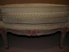 Napoleon III,  French Style Sofa, in beige chenille, frame has gold leaf accents